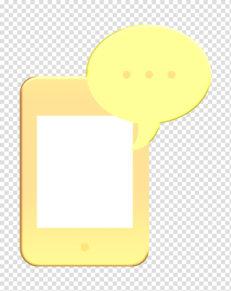 Communication and media icon Touch screen icon Tablet icon, Yellow, Text transparent background PNG clipart