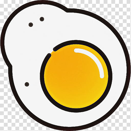 Emoticon, Fried Egg, Yellow, Dish, Circle transparent background PNG clipart