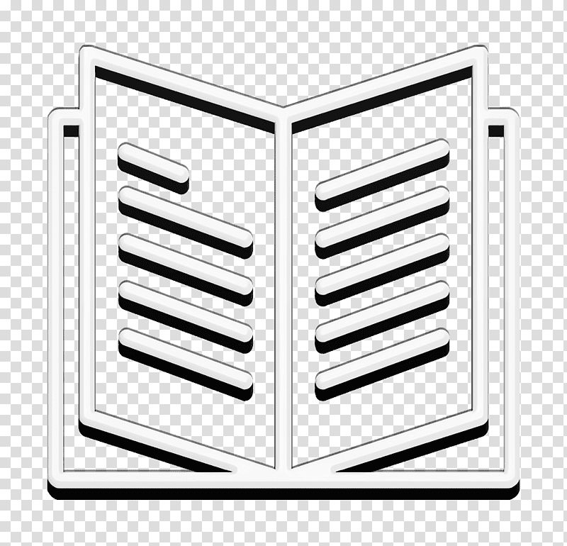 Book icon Open book icon Education icon, Line, Meter, Geometry, Mathematics transparent background PNG clipart