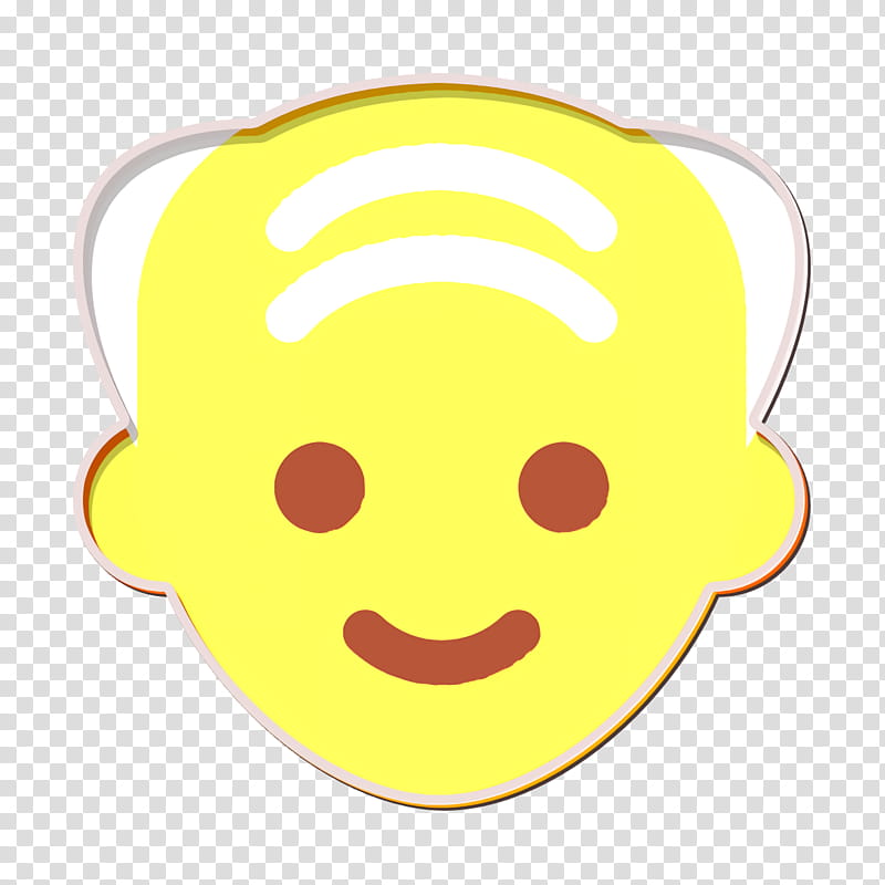 Smiley and people icon Grandfather icon Emoji icon, Yellow, Circle, Meter, Cartoon, Computer, Precalculus, Analytic Trigonometry And Conic Sections transparent background PNG clipart