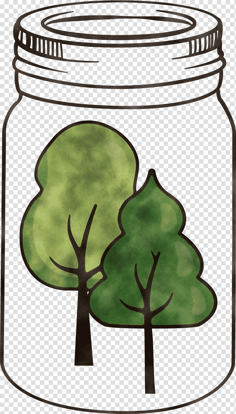 MASON JAR, Leaf, Flower, Symbol, Green, Chemical Symbol, Tree transparent background PNG clipart