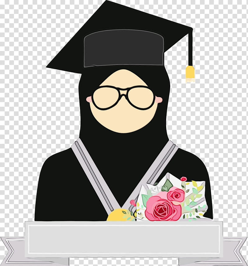 Graduation, Watercolor, Paint, Wet Ink, MortarBoard, Academic Dress, Diploma, Cartoon transparent background PNG clipart