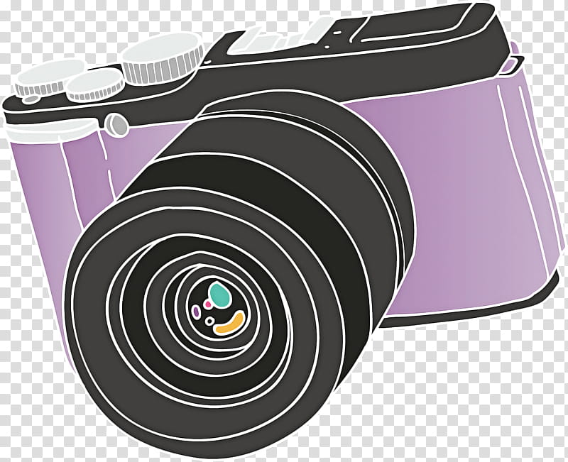 Camera lens, Cartoon Camera, Mirrorless Interchangeablelens Camera, Digital Slr, Digital Camera, Pointandshoot Camera, Singlelens Reflex Camera, System Camera transparent background PNG clipart