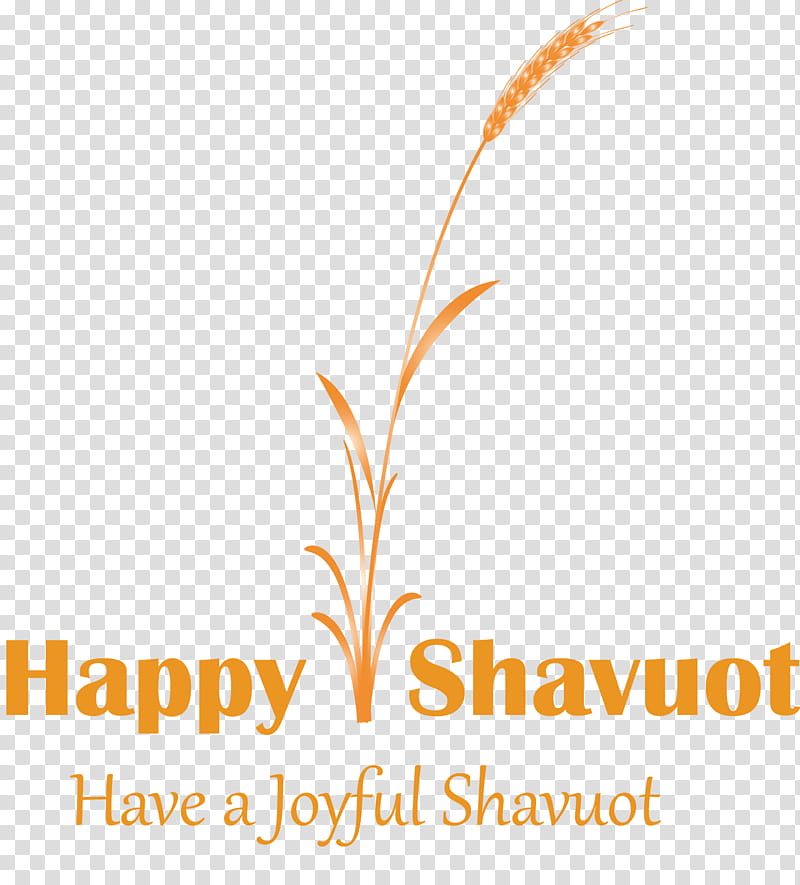 Happy Shavuot Shavuot Shovuos, Text, Line, Logo, Grass Family, Plant transparent background PNG clipart