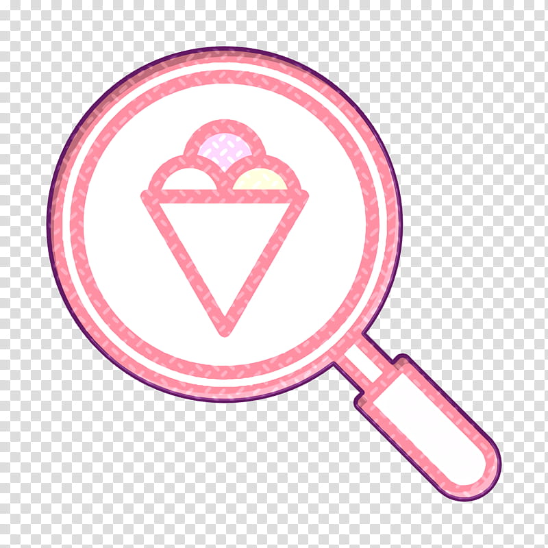 Search icon Food and restaurant icon Ice Cream icon, Pink, Red, Magenta, Circle, Sign, Symbol, Heart transparent background PNG clipart
